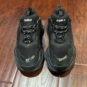 Black Triple S Sneakers